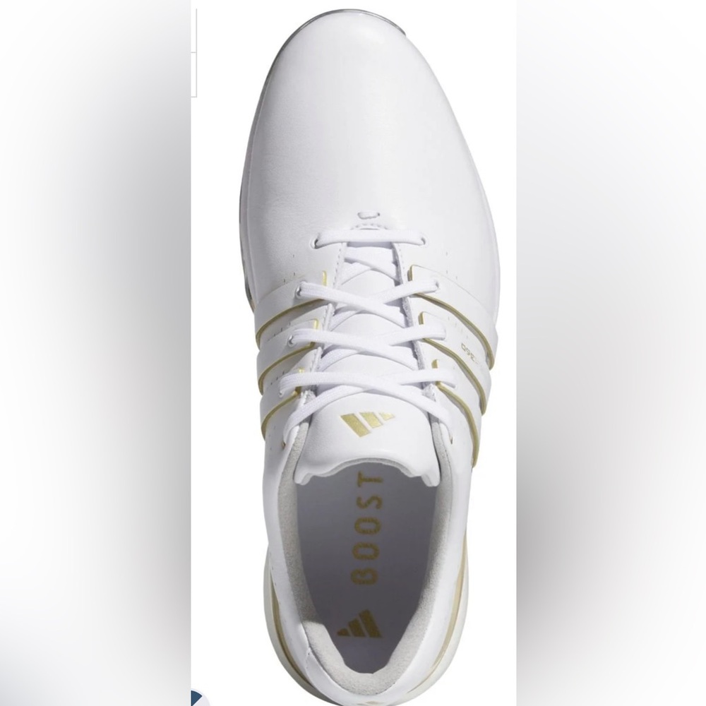 Adidas Tour 360 Men’s Golf Shoes-White and Gold-Size 11.5 NIB⛳️ - Picture 3 of 13